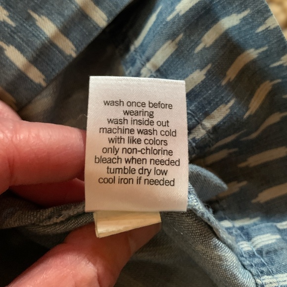 NWOT Sonoma Patterned Chambray Pull-On Skirt - Picture 6 of 6